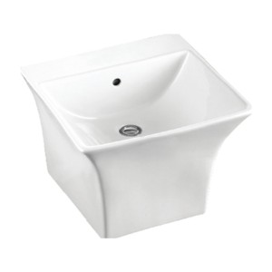 Johnson Elegance 440x445x340 Half Pedestal Wash Basin White