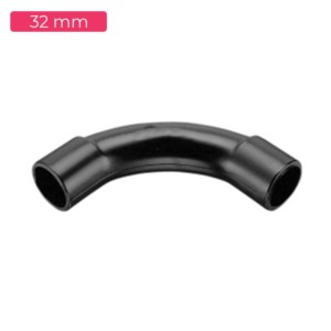 Shine Plast PVC Electrical Bend 32mm Black ISI