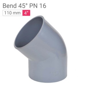 Star PVC Bend 45° PN 16 110mm 4inch