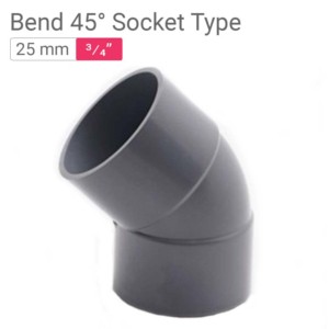 Star PVC Bend 45° Socket Type 25mm .75inch
