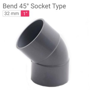 Star PVC Bend 45° Socket Type 32mm 1inch
