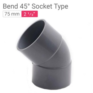 Star PVC Bend 45° Socket Type 75mm 2.50inch