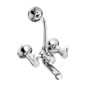 Eauset Ashley Bath Mixer With Provision For Over Head Shower With LBend 115mm With Wall Flange