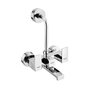 Eauset Brenta Pro Bath Mixer with provision for over head shower with Lbend 115 mm with Wall Flange