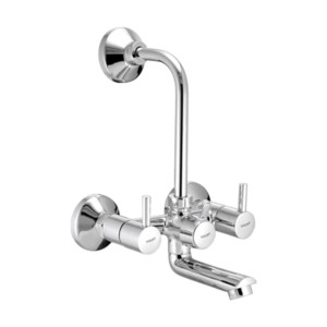Eauset Orne Bath Mixer with provision for overhead shower with Lbend 115mm with Wall Flange