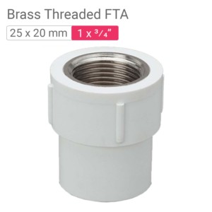 Star UPVC Brass Threaded FTA 25x20mm 1x.75inch
