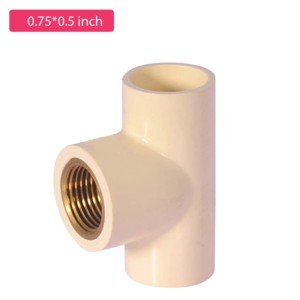 Krishi CPVC Brass Tee 0.75x0.5inch