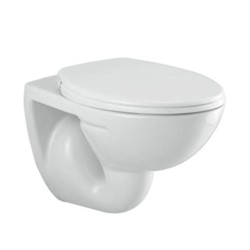 Parryware Flair 555x360x380mm Bright Wall Hung Water Closet with E8292 Durasheen Soft Close Seat Cover