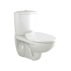 Parryware Flair 655x365x760mm White Wall Hung Water Closet with E8293 Durasheen Regular Seat Cover and C0768 Cistern Set including Fittings