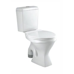 Parryware Indus 625x370x830mm P-180 Neutral floor mounted coupled closet with E8094 Solid Seat Cover and Dual Flush C0769 Cistern