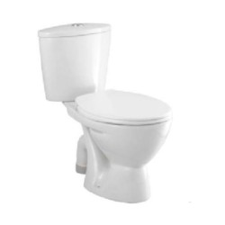 Parryware Flair 650x370x780mm S-110 White floor mounted coupled closet with E8293 Durasheen Regular Seat Cover and Dual Flush C0768 Cistern