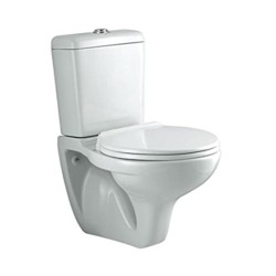 Parryware Indus 615x380x770mm White Wall Hung Water Closet with E8094 Solid Seat Cover and C0769 Cistern Set including Fittings