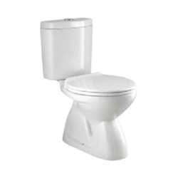 Parryware Niagara 230mm 690x380x820mm S-230 White floor mounted coupled closet E8306 Solid Plus Regular Seat Cover and Dual Flush C0767# Cistern