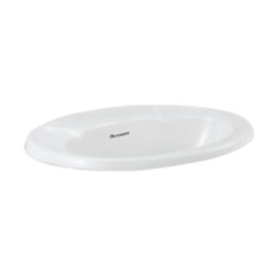 Parryware Aquarius 555x435x215mm White Self Rimming Counter Top Wash Basin