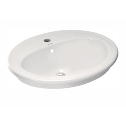 Parryware Leeds N 565x465x185mm White Self Rimming Counter Top Wash Basin