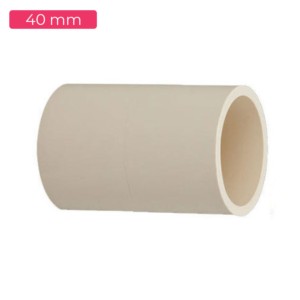 Shine Plast PVC Coupler 40mm Ivory Heavy