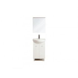 Parryware Aster Mirror Cabinet 440x150x600mm White with C845D46 Aster Base Cabinet 440x350x880mm White PVC Floor Mounted