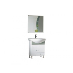 Parryware Orchid Mirror Cabinet 650x140x730mm White with C845D46 Orchid Base Cabinet 650x510x800mm White PVC Floor Mounted