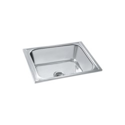 Parryware Coral 21x8x8inch Flat Edge Gloss Finish Single Bowl Kitchen Sink