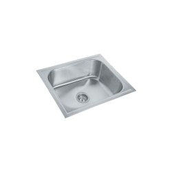 Parryware Coral 24x20x8inch Folded Edge Gloss Finish Single Bowl Kitchen Sink