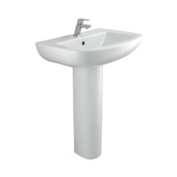 Parryware Inslim 560x470x805mm White Wash Basin with C8925 Long Pedestal