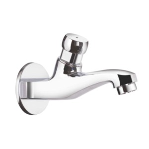 Cera Aquamatic Bib cock pressmatic with aerator and wall flange