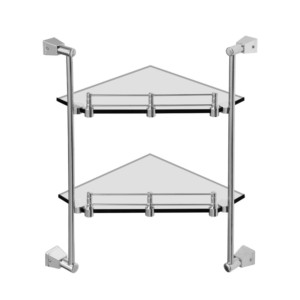 Cera Oceana Corner glass shelf with 2 racks