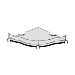 Cera Oceana Corner glass shelf small 150x150mm
