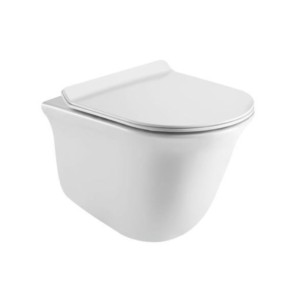 Somany Celeste 360x485x360mm Rimless Wall Hung Water Closet With UF Soft Close Seat Cover