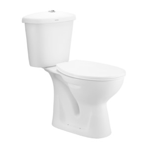 Cera Callaghan P Trap 650x405x770 Snow White Two Piece Water Closet with S1060104 Cistern, B1510101 Carina seat cover and B1810107 Twin flush fittings