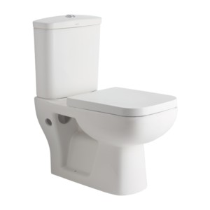 Cera Campbell P Trap 655x370x770 Snow White Two Piece EWCs  with S1060103 Cistern, B1530117 Campbell duroplast seat cover and B1810113 Twin flush fittings