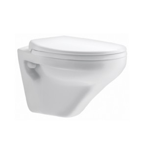 Cera Carat P Trap 500x360x350 Snow white wall hung EWC with Carina seat cover