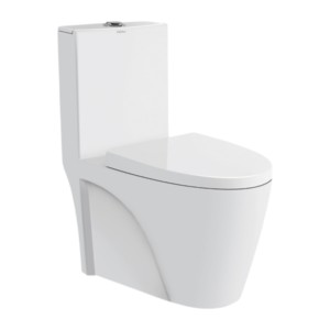 Cera Corium S Trap 690x380x770 Snow White One Piece Water Closet with Duroplast slim seat cover and twin flush
