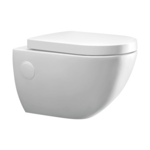 Cera Croma P Trap 550x365x355 Snow white wall hung EWC with duroplast seat cover