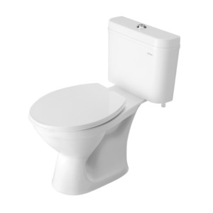 Cera Curtis Set S Trap 220mm 675x435x735 Snow White Two Piece Water Closet with B1020105 Twin flush plastic cistern and B1510101 Carina seat cover