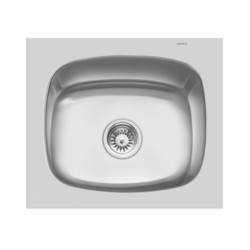 Cera Drew 455x405mm Matt Single bowl sink manufactured from 1.0 mm thick 304 grade stainless Steel