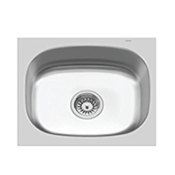 Cera Drew Lite 455x405mm Gloss Single bowl sink manufactured from 0.8 mm thick 202 grade stainless Steel