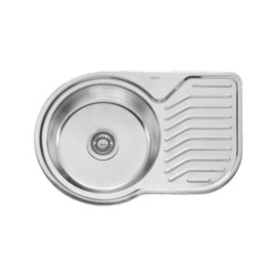 Cera Conway 680x450mm Satin Single bowl sink manufactured from 0.8 mm thick 304 grade stainless Steel