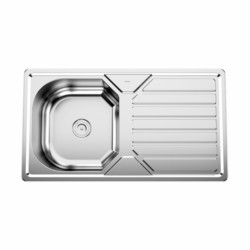 Cera Leon 900x500mm Pearl Single bowl sink with drain board 304 grade stainless Steel