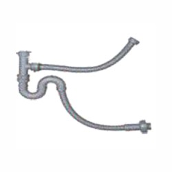 Cera Outlet connection pipe for double bowl sink without overflow