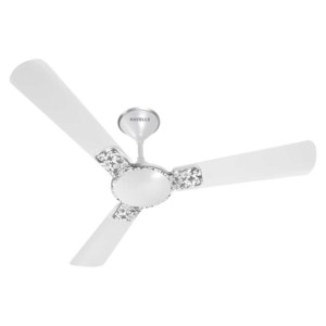 Havells Enticer Art 900mm Pearl White Chrome Decorative Ceiling Fan