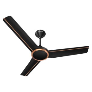 Havells Trinity 1200mm Metallic Black LT Copper Decorative Ceiling Fan