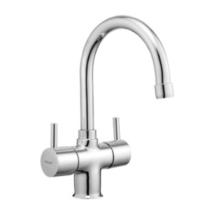 Eauset Orne Center Hole Basin Mixer without popup waste system with 450mm braided hose