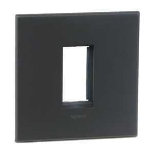 Legrand Arteor Graphite cover plates 1 module square with frame