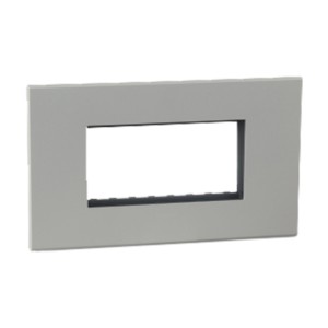 Legrand Arteor Pearl Aluminium cover plates 4 module square with frame