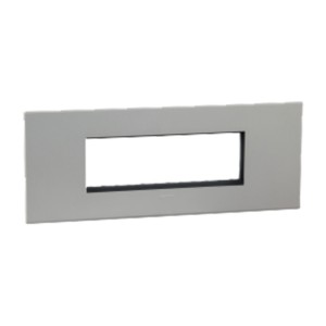 Legrand Arteor Pearl Aluminium cover plates 6 module square with frame