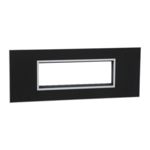Legrand Arteor Mirror black cover plates 6 module square with frame