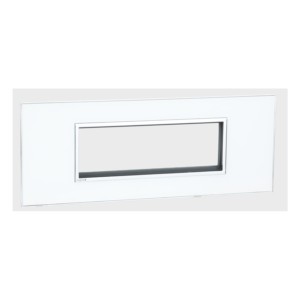 Legrand Arteor Mirror white cover plates 6 module square with frame