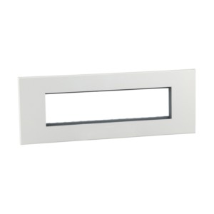 Legrand Arteor Pearl Aluminium cover plates 8 module square with frame