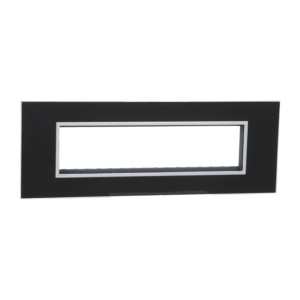 Legrand Arteor Mirror black cover plates 8 module square with frame